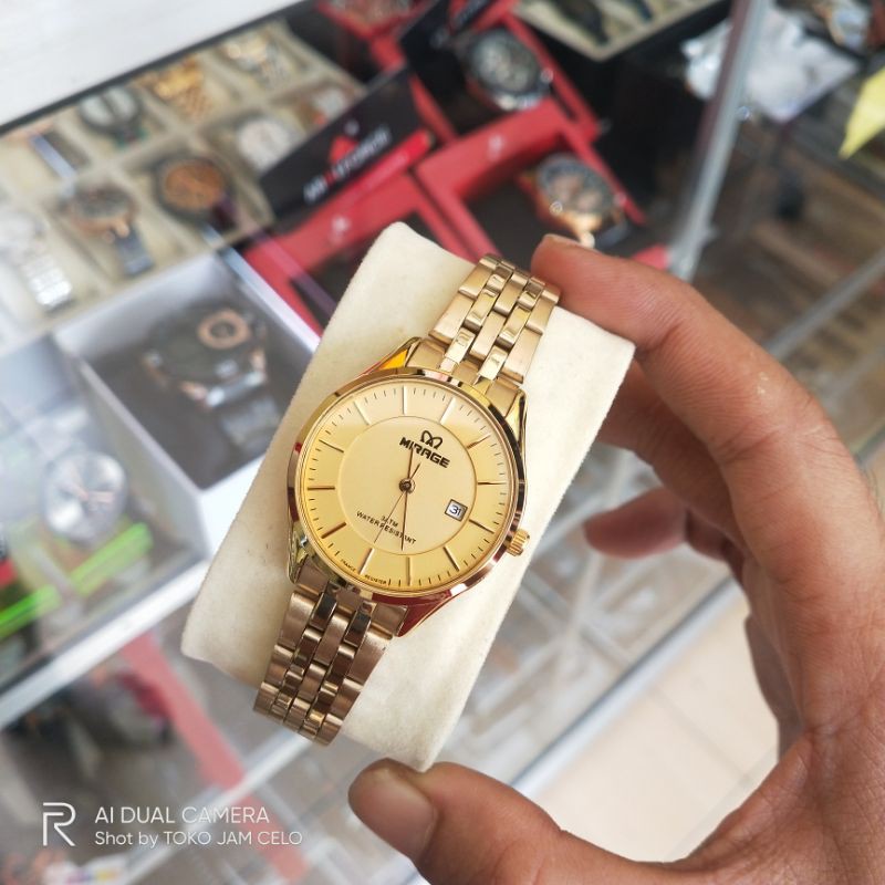 JAM TANGAN MIRAGE ORIGINAL 8544 WANITA/CEWEK GOLD