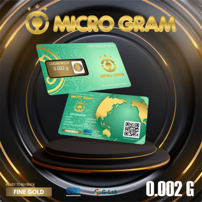 PROMO MICROGRAM 10 PCS EMAS MINI 0.002 GRAM LOGAM MULIA 24 KARAT DIJAMIN ASLI ORIGINAL