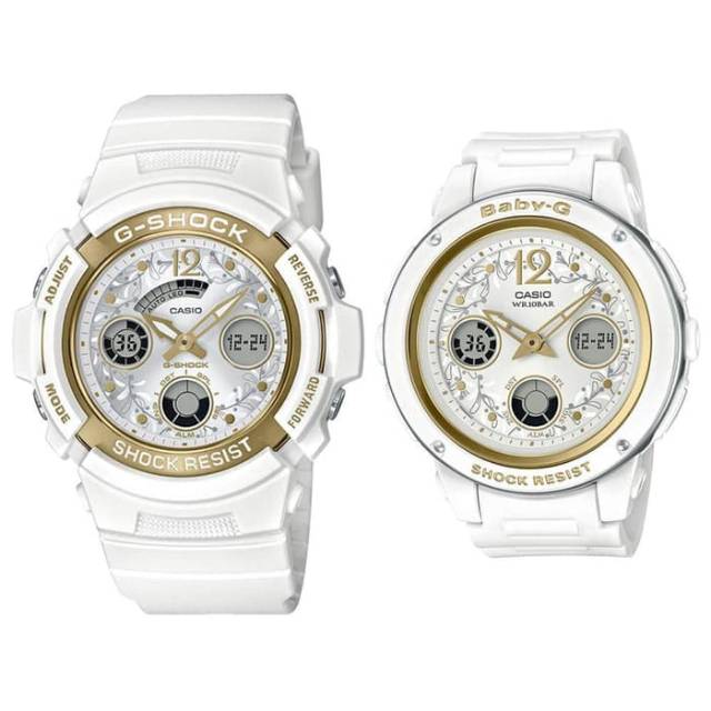 Casio G-Shock LOV-19A-7ADR Couple with Baby-G Putih Gold