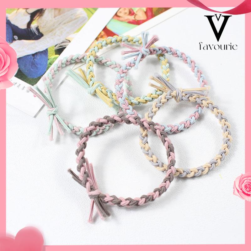 [COD]Temperamen Sederhana Dikepang Karet Gelang Rambut Cincin Kepala Tali Rambut Tali Aksesoris Rambut-FA