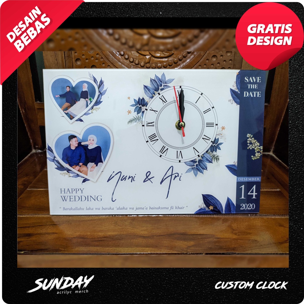 Jam Akrilik / Jam Custom / Jam Analog Custom