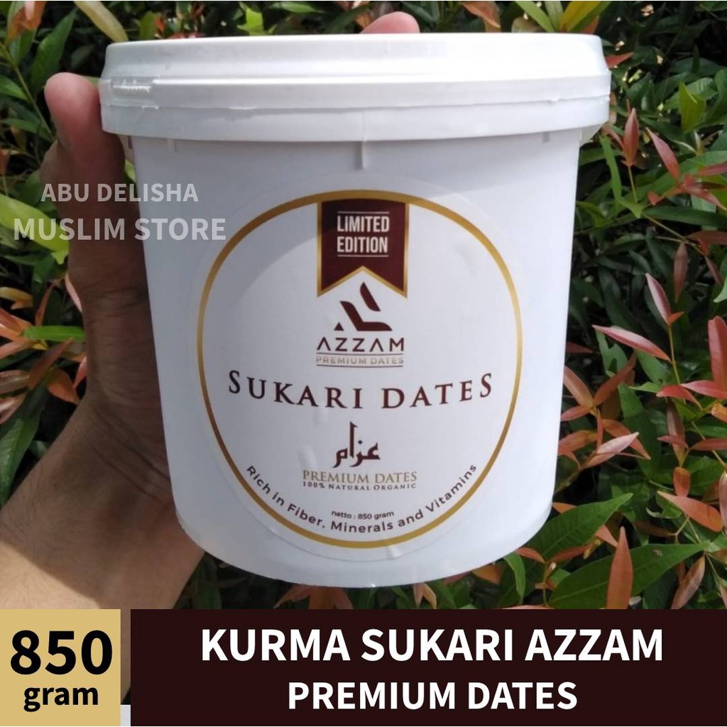 

Kurma Sukari Ember 850gram Original / Kurma Sukary Sukkari Azzam / Kurma Ruthab, rutob