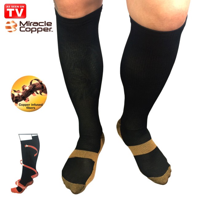 Miracle Copper Socks Stovepipe Healthy L/XL Size / Kaos Kaki Kesehatan