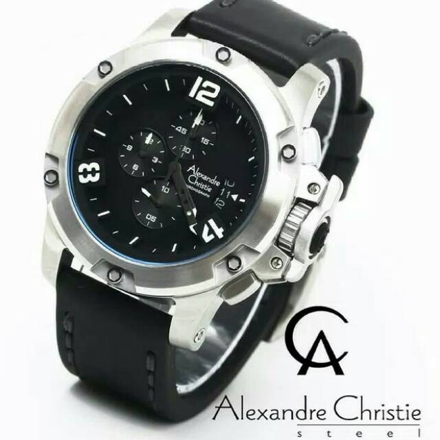 Jam tangan Pria Alexandre Christie original ac6295 silver