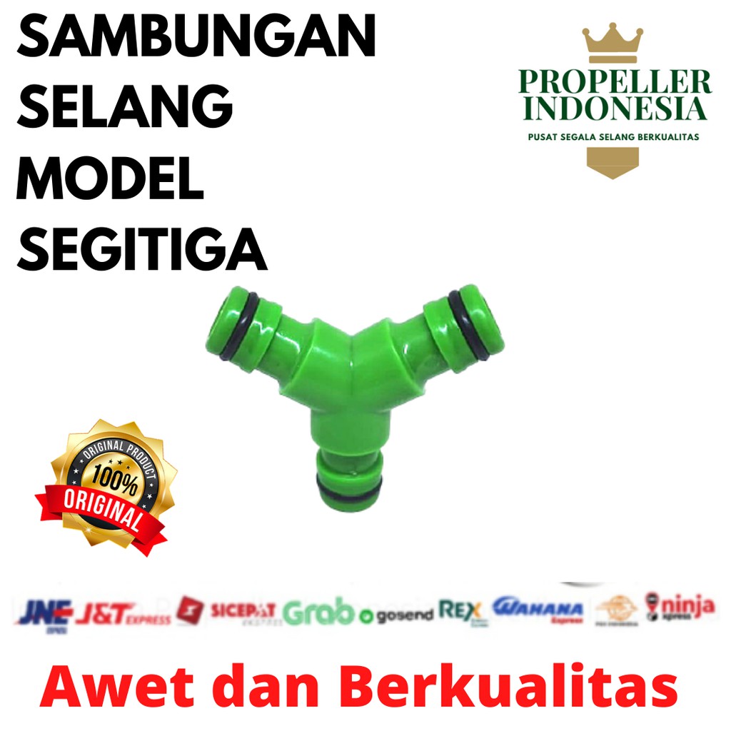 Penyambung Selang Air Konektor Y / Segitiga Quick Connector 1/2&quot;-5/8&quot;