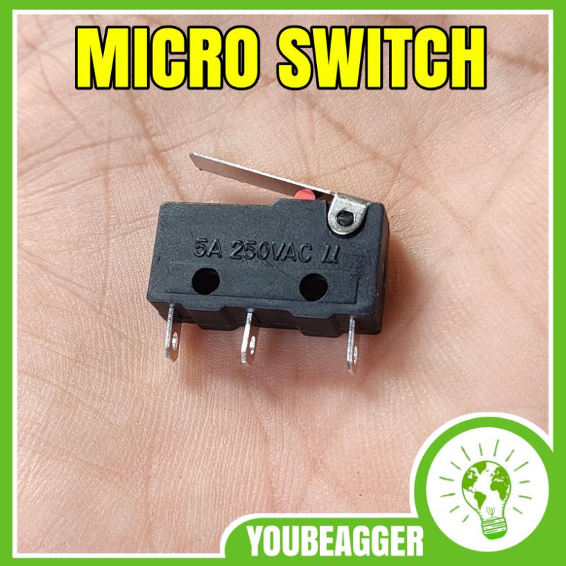 Micro Switch kecil 3 kaki 5A 250VAC