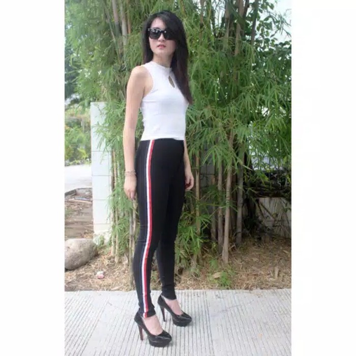 TBI Legging Double Stripe Training Pants Zara HnM K-Pop