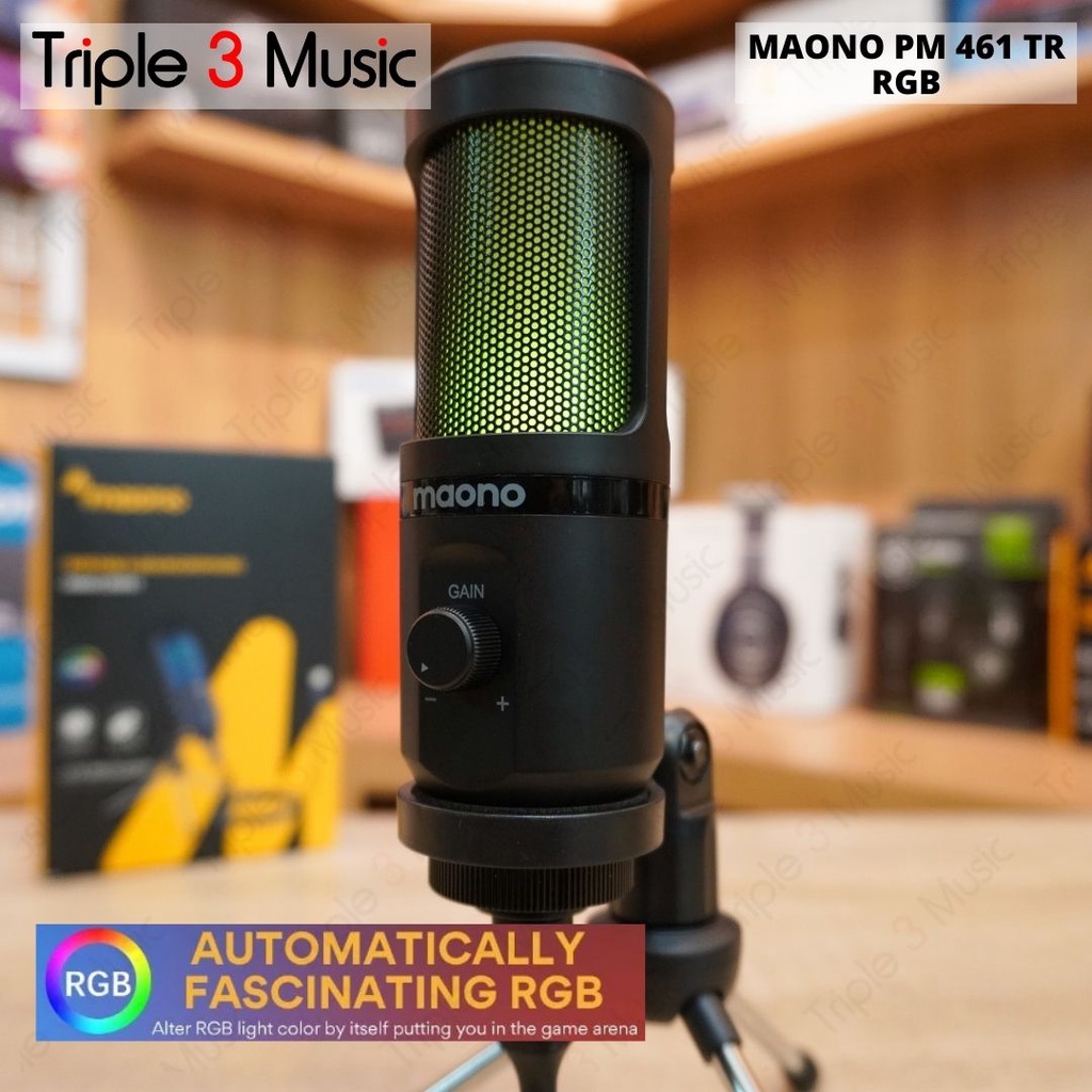 MAONO AU PM461TR RGB mic condenser usb Mic Gamers Mic Youtuber