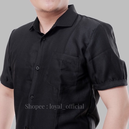 Loyal Kemeja Pria Lengan Pendek Cowok Hem Kemeja Pendek Katun Premium M L XL