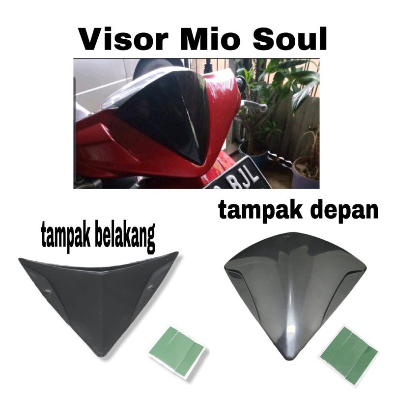 visor mo soul beat karbu free double 3m anti pecah hitam kilat