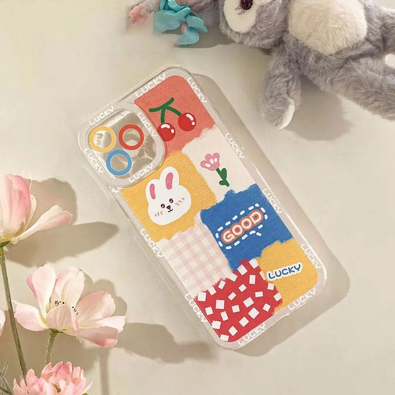 Soft case Silikon Transparan 13pro 13prm Motif Kartun Untuk iphone 11 12pro MAX 7p 8p XS MAX Xr 11 MAX 7se-se20207se-se