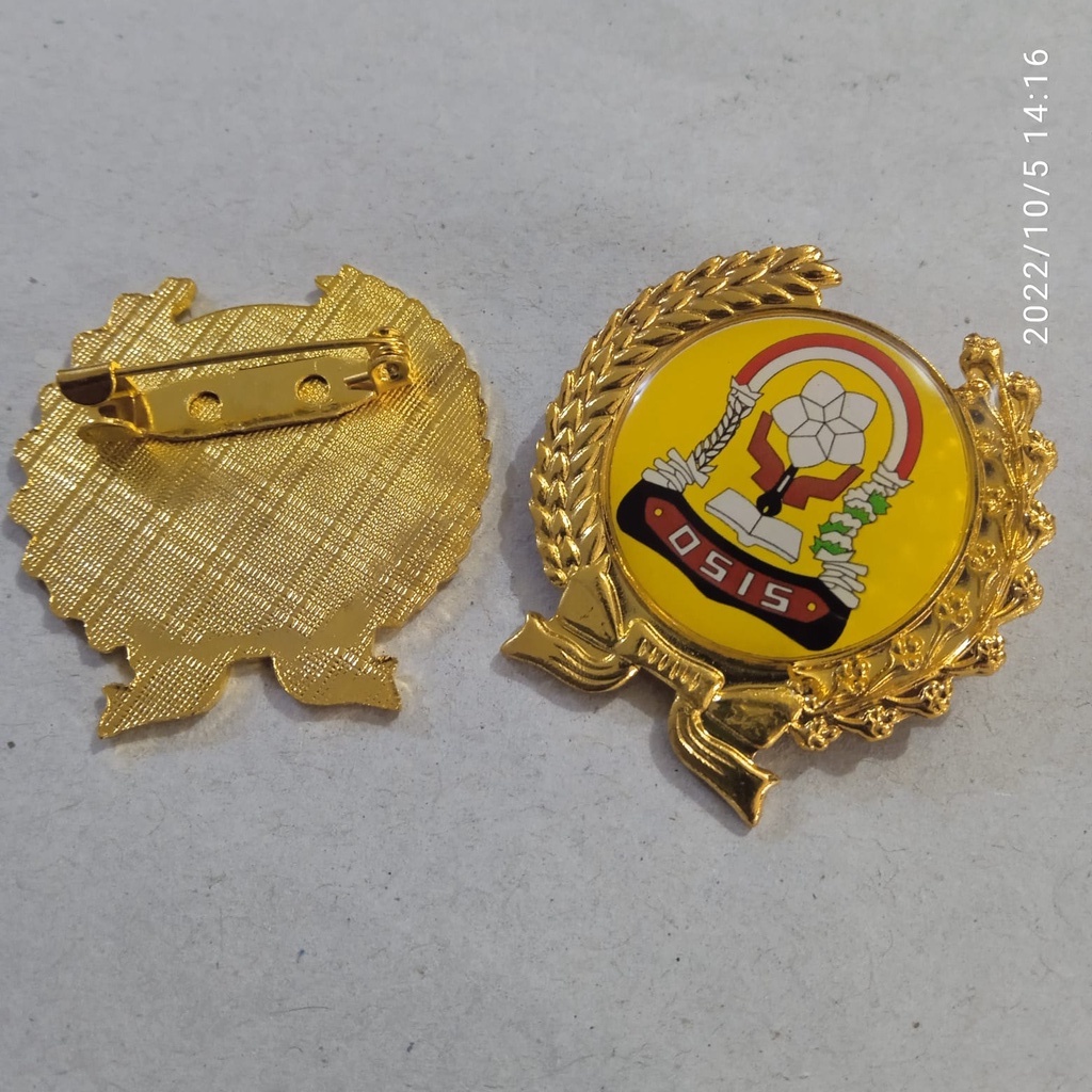 Pin Kuningan Custom Pin Padi Kapas Pita Resin Peniti