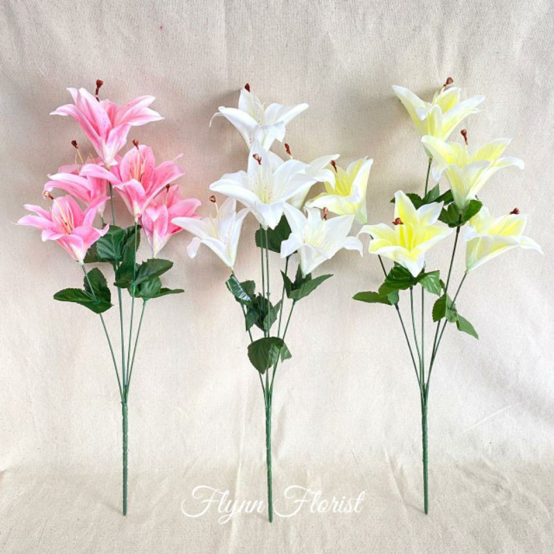 Bunga Tiger Lily X5 (satuan) Bunga Artificial / Bunga Plastik / Bunga Dekorasi / Pernikahan
