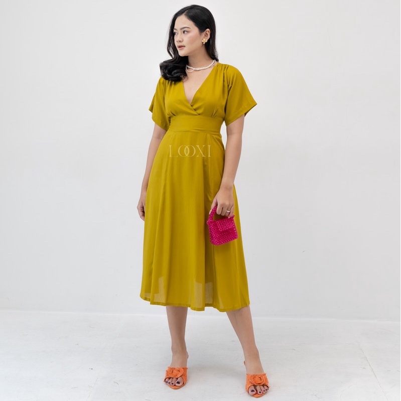 Indira Midi Dress | V Neck Dress