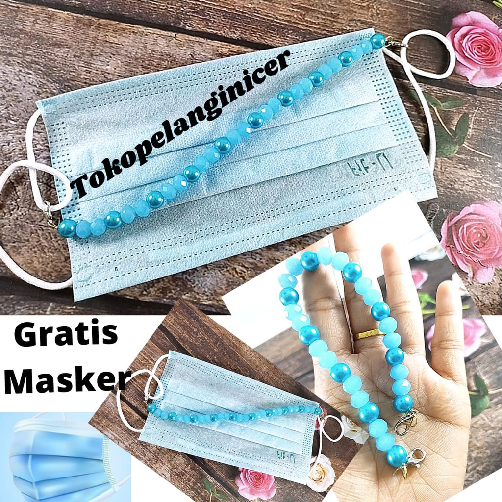 KONEKTOR MASKER Konektor Hijab penyambung masker konektor mutiara susun Konektor Tali Penghubung