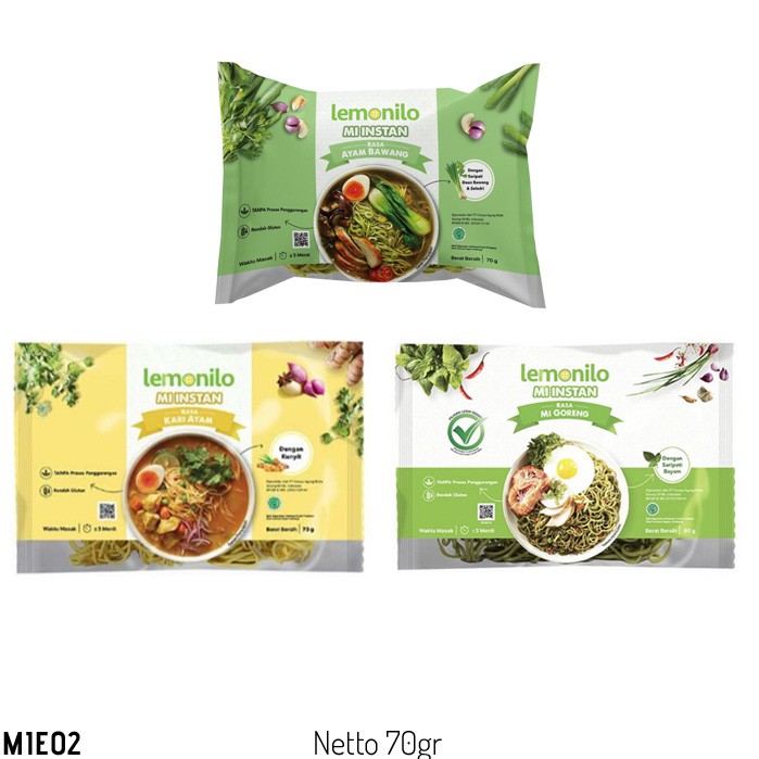

Lemonilo Mie Instant Sehat mie kuah 70gr - Mie Organik Lemonilo Mie Instan sehat mie02