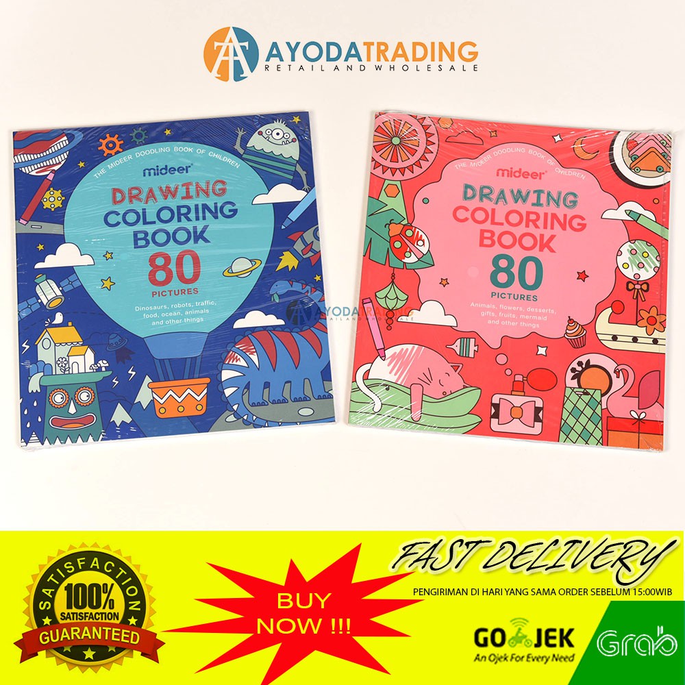 Mideer Drawing Coloring Book Hadiah Kado