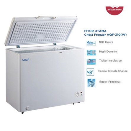 Box Chest Freezer 550 Liter Ukuran Besar 500 Liter Besar Aqua AQF-550R AQF550R