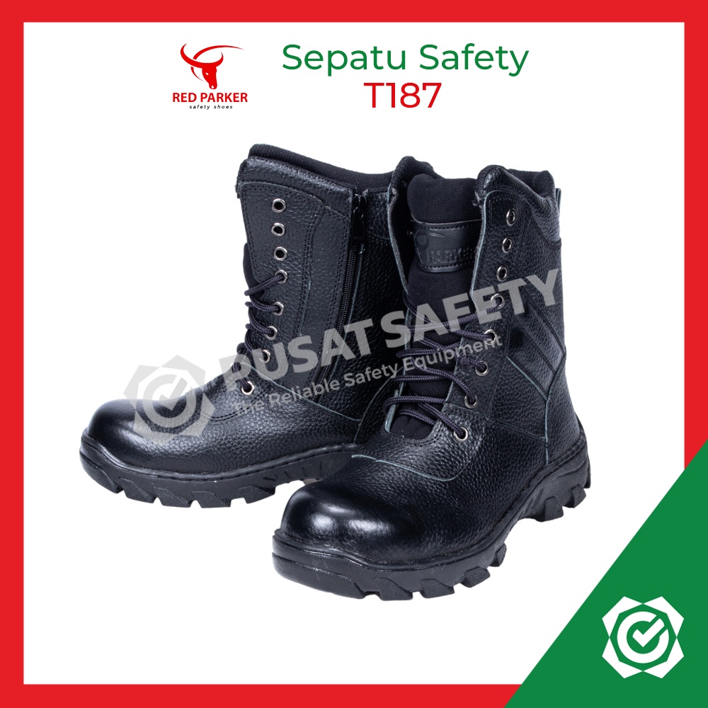 Sepatu Safety Satpam Pdl Security Red Parker T187