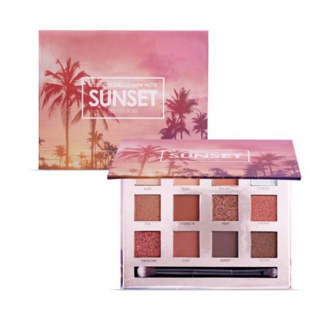 readystock JKT - Focallure Sunset Eyeshadow Palette Face Makeup
