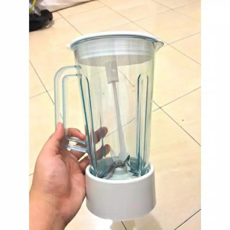 Gelas Jus  Blender , GIGI KARET  ,  SET  LAMA  Plastik   Pisau    + Tutup  Sendok Miyako