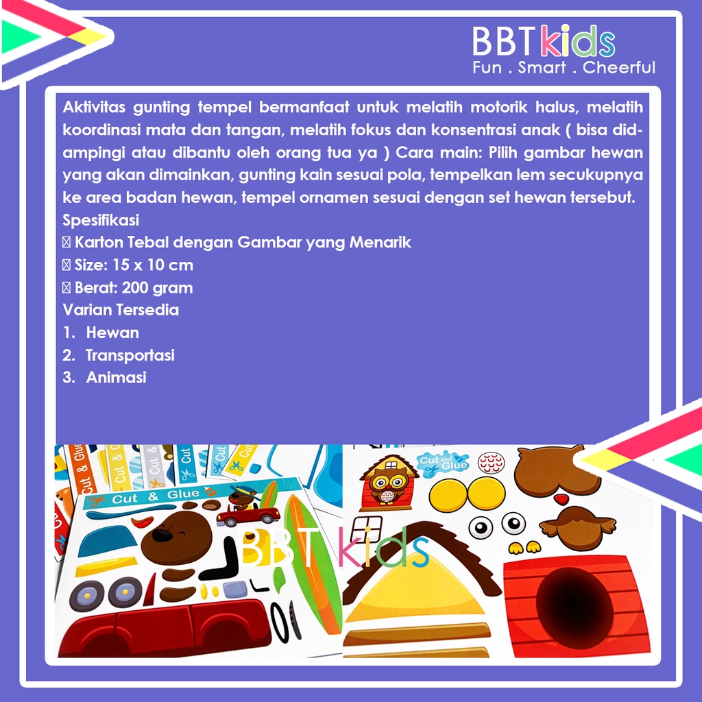 MENGGUNTING DAN MENEMPEL 4-7 TAHUN CUT AND GLUE WORKSHEET SENSORY PLAY ACTIVITY SET MAINAN AKTIVITAS EDUKASI BELAJAR PRESCHOOL KEGIATAN MONTESSORI