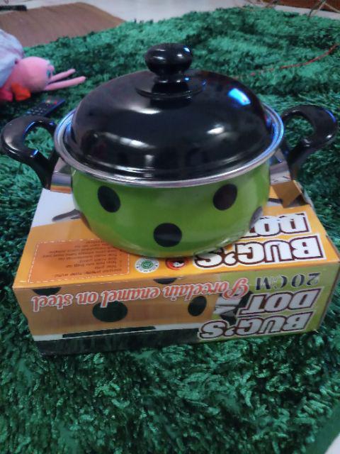 Tokoperabotan Panci Enamel Polkadot Maspion 20cm - Panci Maspion Bugs Dot