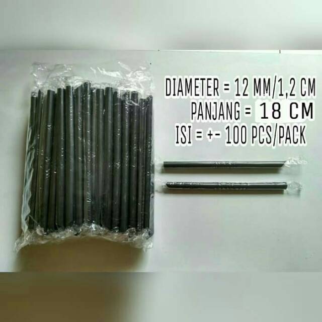 

SEDOTAN BUBBLE HITAM STERIL DIAMETER 21 CM PANJANG 18 CM / BUBBLE STRAW