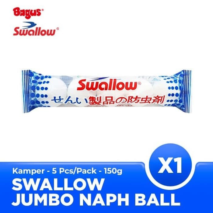 Swallow Kamper Jumbo Napthalene Ball 150 Gr / 150gr