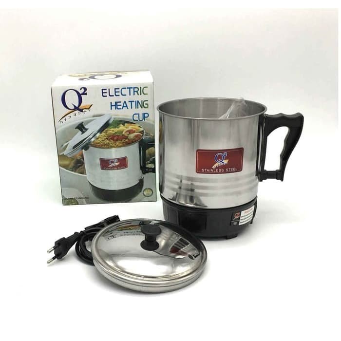 Mug Elektrik Q2 Pemanas Air Stainless Elektrik Heating Teko Listrik