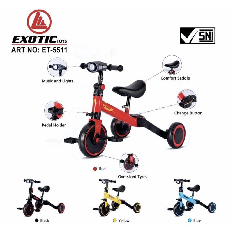 Tricycle / Sepeda Keseimbangan Balance Bike / Balance Bike 4 in 1