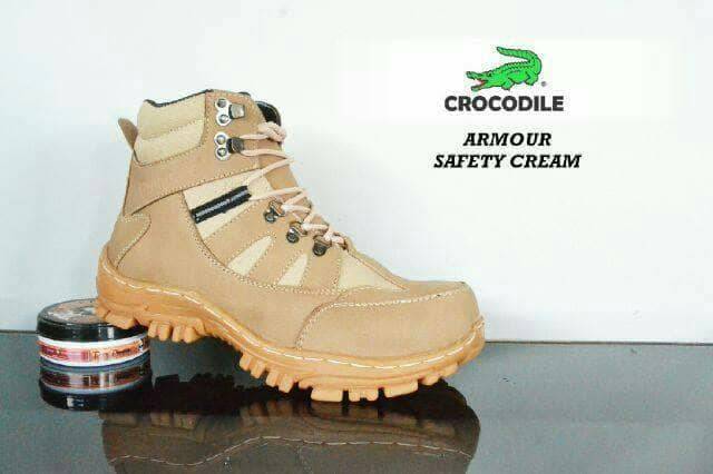 Sepatu Boots Pria Crocodile Ujung besi Haiking Offrood