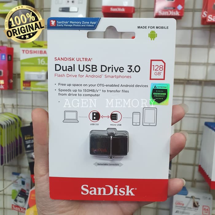 FLASHDISK OTG SANDISK 128GB USB 3.0