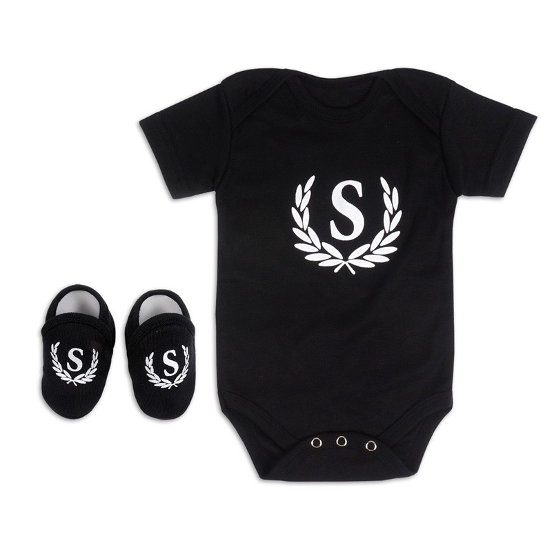 Set Bodysuit + Sepatu Inisial - Jumper Bayi Huruf Nama