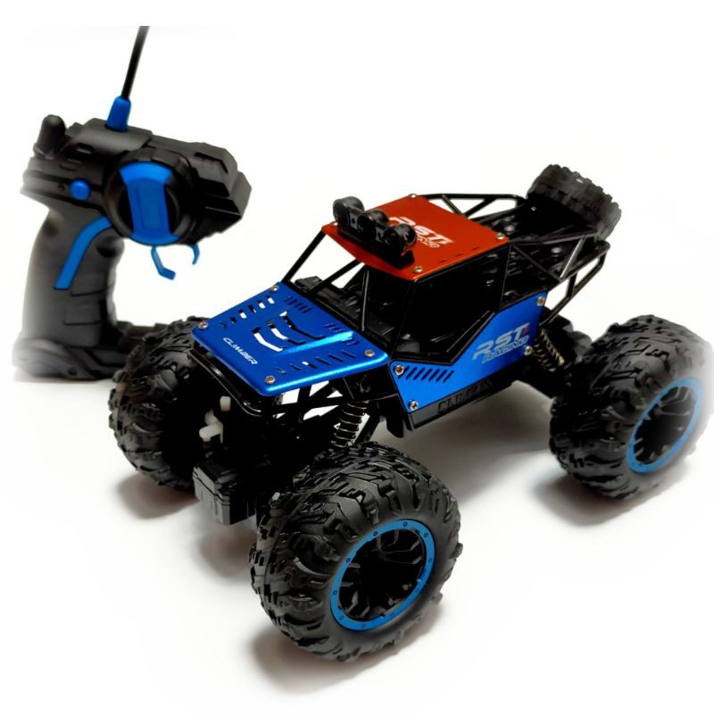 Mobil Remot Rock Crawler LED Nyala Bodi Metal Mainan RC Remote Control