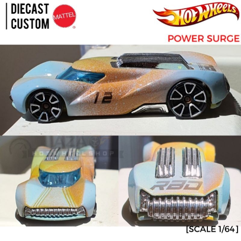 Hot Wheels Power Surge Custom Repaint Body Base Ban Original Hotwheels HW Decal