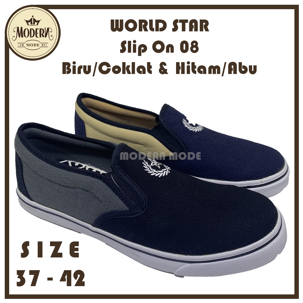 Sepatu Slip On Pria WORLD STAR 08