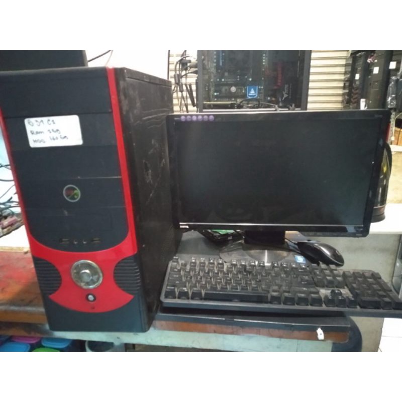 Komputer PC Dual Core Ram 2-4 GB, Layar 16-19 inch 1 set Siap Pakai Untuk Olshop, office dll.