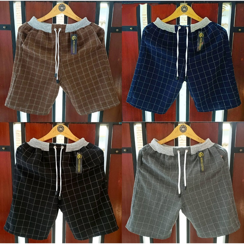 CELANA PENDEK PRIA DEWASA KOTAK KOTAK/ CELANA PENDEK TARTAN PRIA MURAH SEMIWOOL TERBARU