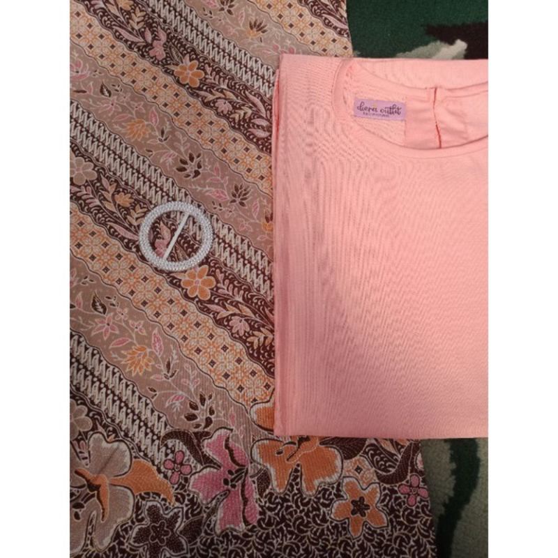 COD STELAN KEBAYA BATWING kebaya wisuda kebaya jumbo wisuda Bridesmaids kebaya modern kebaya kartini-SET BATWING PEACH