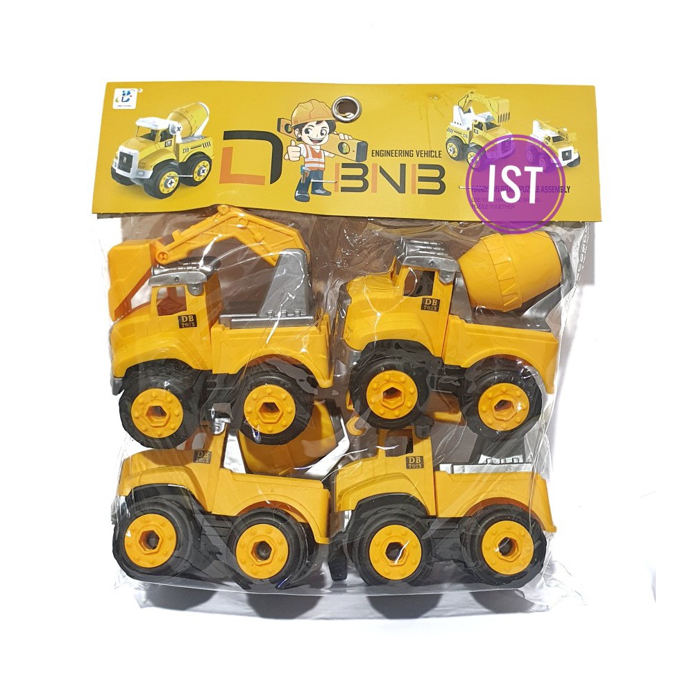 MWN.TOYS Mainan Bongkar Pasang Engineering Vehicle DBNB 4 pcs No DB6066-7