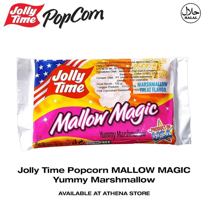 

Siap Krim Popcorn Jolly Time Mallow Magic Yummy Marshmallow 125Gr