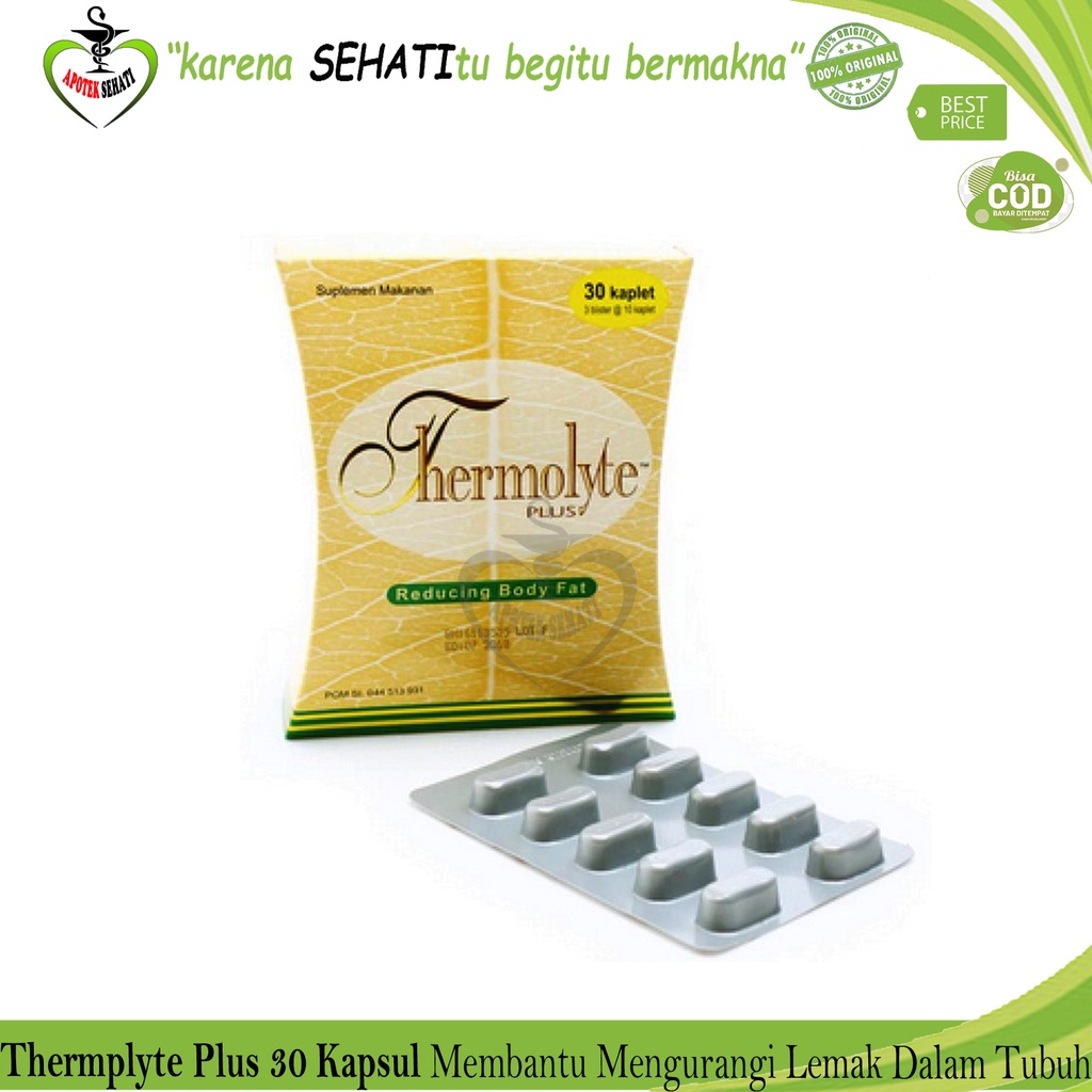 Original Thermolyte Plus Kapsul Suplemen Diet Herbal Pelangsing Tubuh