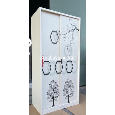 lemari pakaian sliding 90 plat besi 201