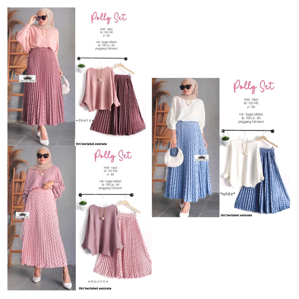 POLLY SET ORI BY EMIRATE (100% ORI BERLABEL EMIRATE)