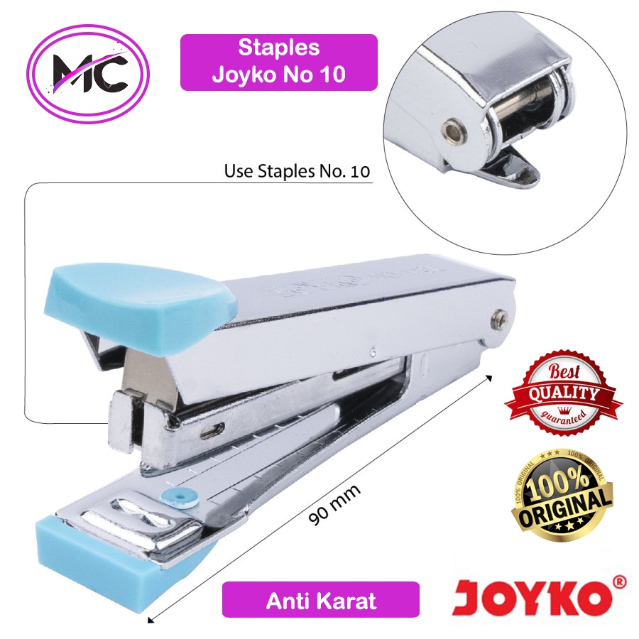 Staples Mini Kecil Joyko Stapler Stainless Steel Anti Karat Jepretan Kertas Dokumen Stepler Cekrekan Premium Praktis Murah Alat Tulis Kantor Sekolah