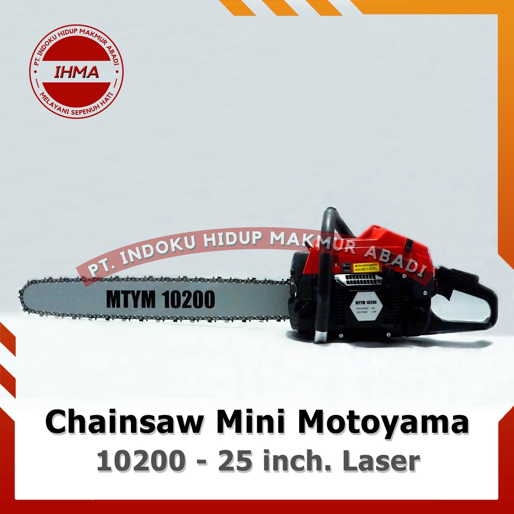 Chainsaw Motoyama 10200 25 inch. LASER – Mesin Gergaji Kayu Mini