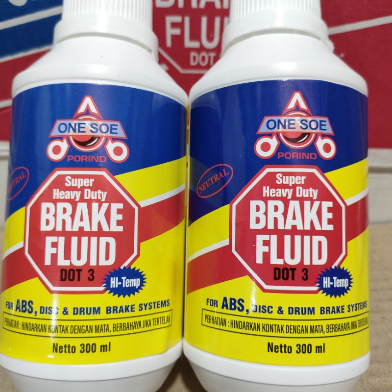 Minyak Rem ONE SOE 300ml DOT 3 Warna Putih Brake Fluid Oli Rem Minyak Rem 300ml Motor / Mobil