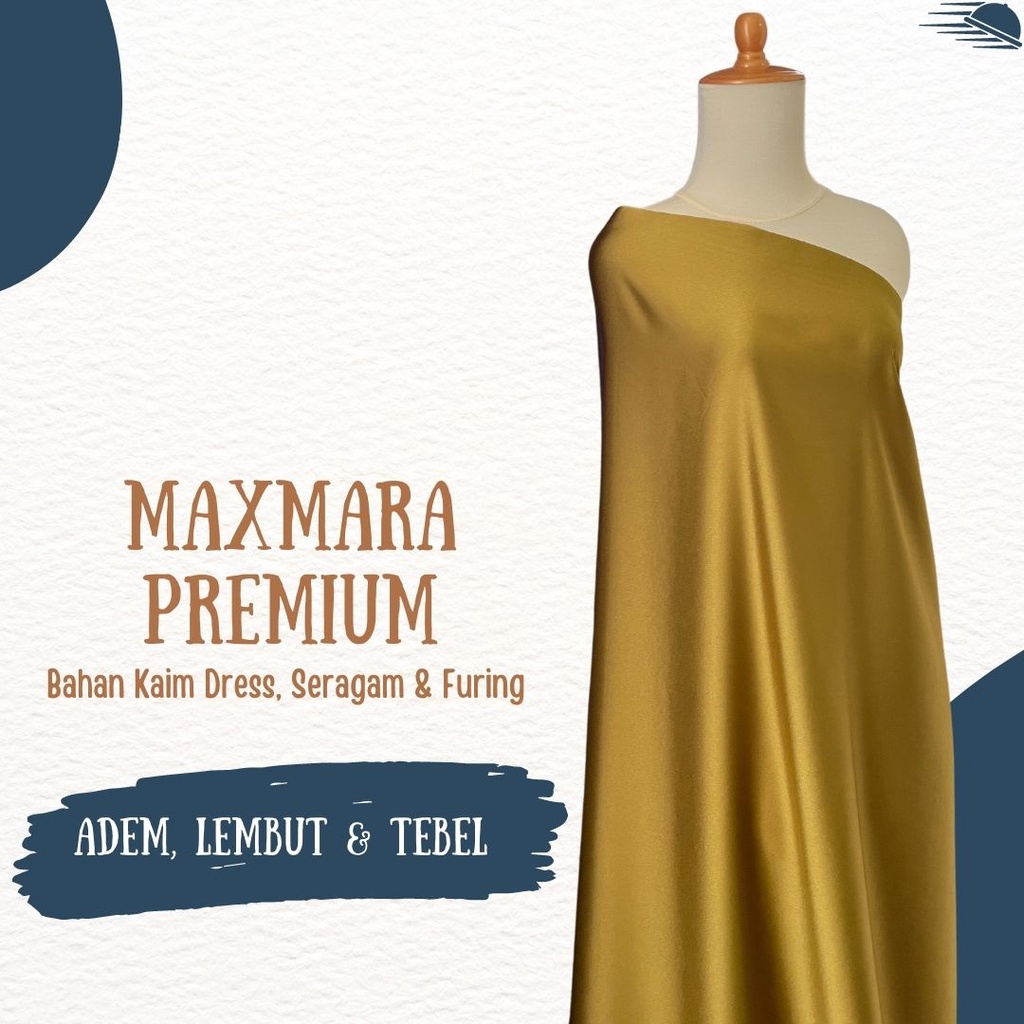 Dasar Kain Maxmara 100% silk Warna Gold Semi Olive