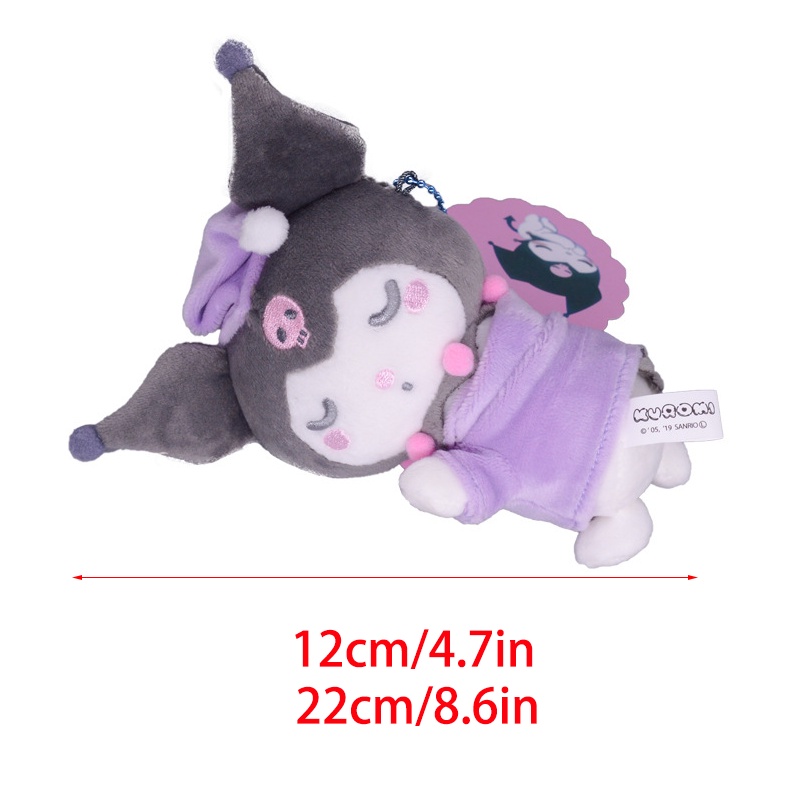 Kawaii Sleeping Kuromi My Melody Cinnamorol Kt Cat PC Dog Plush Toy Anime Stuffed Animals Cute Pendant Appease Doll Toys Gifts